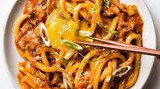 Kimchi Udon With Scallions