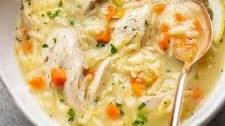 Lemon Chicken Orzo Soup