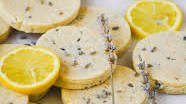 Lemon Lavender Shortbread Cookies