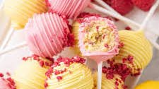 Lemon Raspberry Cake Pops