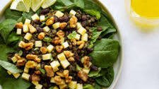 Lentil and Spinach Salad with Lemon Vinaigrette
