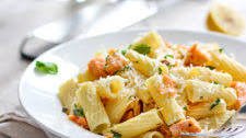 Light Lemon Garlic Pasta with Salmon