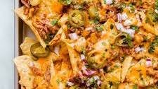 Loaded Sheet Pan BBQ Chicken Nachos
