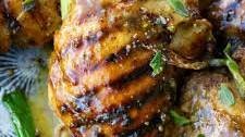 Maple Mustard Grilled Chicken Thighs