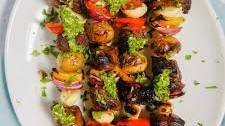 Marinated Steak Skewers with Chimichurri