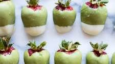 Matcha-Covered Strawberries