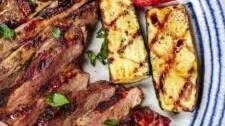 Mediterranean Grilled Lamb Leg with Mint Pesto