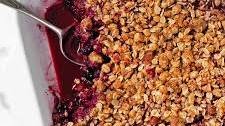 Mixed Berry Crumble with Gingersnaps and Lime