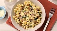 Mushroom and Sausage Ragu with cavatappi pasta