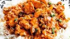 Mushroom Chicken Paprikash