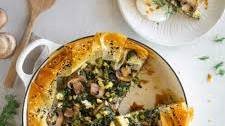 Mushroom Spanakopita Pie
