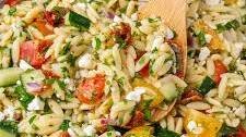 Orzo Salad (Light & Fresh with Lemon Dressing)