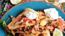 Oven-Baked Pineapple Chicken Quesadillas