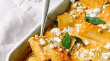Oven Baked Stuffed Cannelloni with Sage Pumpkin Ricotta
