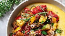Parmesan Polenta with Roasted Vegetables