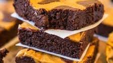 Peanut Butter-Swirled Fudgy Brownies