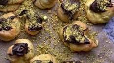 Pistachio and Chocolate Profiteroles