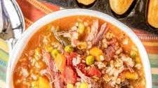 Pulled Pork Vegetable Soup