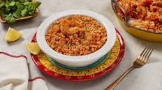 Quick and Easy Arroz a la Tumbado with Shrimp