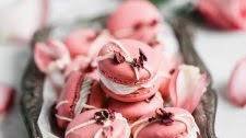 Raspberry Rose Macarons