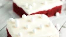 Red Velvet Cookie Bars with Cream Cheese Frosting