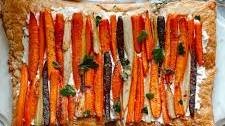 Roasted Carrot Tart with Honey Ricotta & Goat Cheese