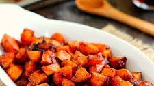 Roasted Maple Cinnamon Sweet Potatoes