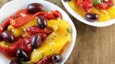 Roasted Pepper and Kalamata Olive Salad (Greek Island of Crete)
