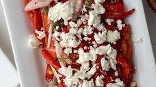 Roasted red pepper and feta salad