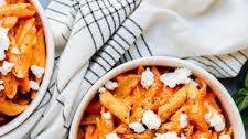 Roasted Red Pepper Goat Cheese Pasta