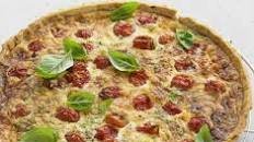 Roasted tomato, basil & parmesan quiche