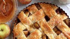 Salted Caramel Apple Tart with Homemade Crust