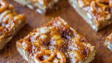 Salted Caramel Pretzel Blondies
