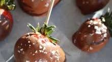 Salted Chocolate Covered Strawberries