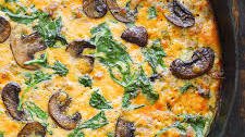 Sausage Frittata with Spinach and Mushrooms