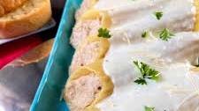 Seafood Manicotti Alfredo