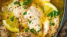 Slow Cooker Lemon Garlic Chicken Thighs