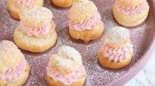 Small batch raspberry cream puffs