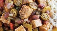 Smoked Tempeh and Okra Gumbo with Red Beans