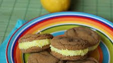 Soft Gingerbread Sandwich Cookies with Lemon Creme Filling