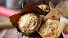 Sour Cream Rhubarb Muffins