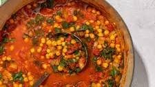 Spiced Tomato Chickpea Stew with Fresh Ginger
