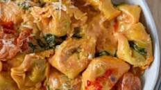 Spinach and Ricotta Tortellini with Creamy Tomato Sauce