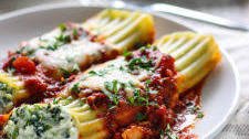 Spinach and Three Cheese Manicotti