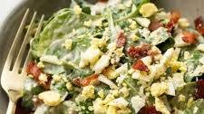 Spinach Salad with Bacon and Eggs