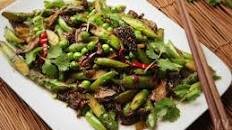 Stir-Fried Spring Vegetables With Black Olives and Sichuan Peppercorn Recipe