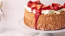 Strawberry Angel Food Cake