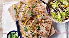 Sweet potato and spinach quesadilla