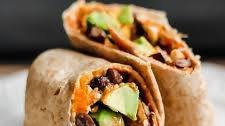 Sweet Potato, Black Bean & Egg White Breakfast Burritos