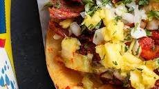 Tacos al Pastor with Creamy Poblano Chipotle Sauce